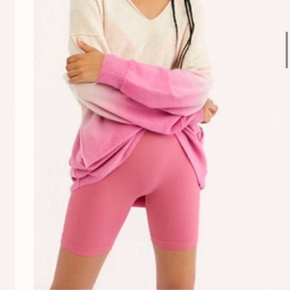 Intimately Free People Pink Biker Shorts